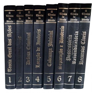 A Técnica do Direito, Gilberto Caldas, 8 Volumes com Capa dura de Luxo