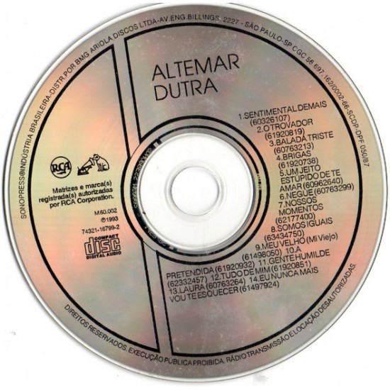 Cd Altemar Dutra, Acervo Especial Cd Altemar Dutra, Acervo Especial