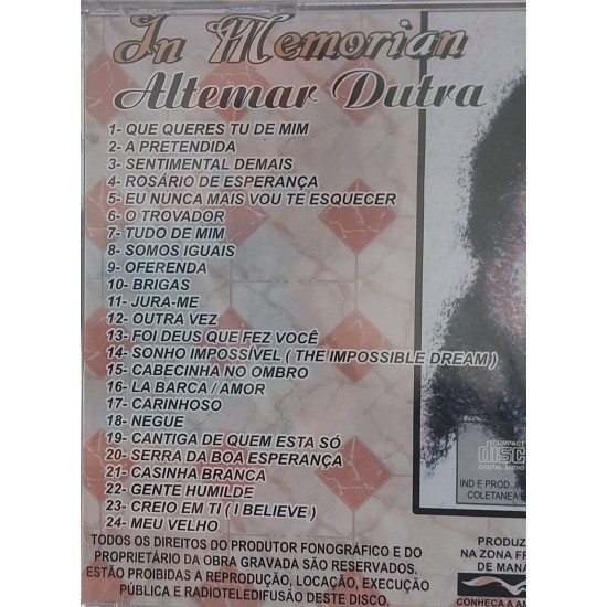 Cd Altemar Dutra, In Memorian Cd Altemar Dutra, In Memorian