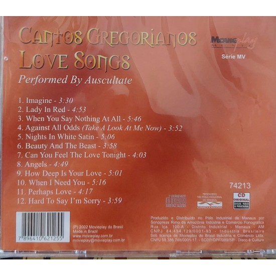 Cd Cantos Gregorianos, Love Songs, Lacrado