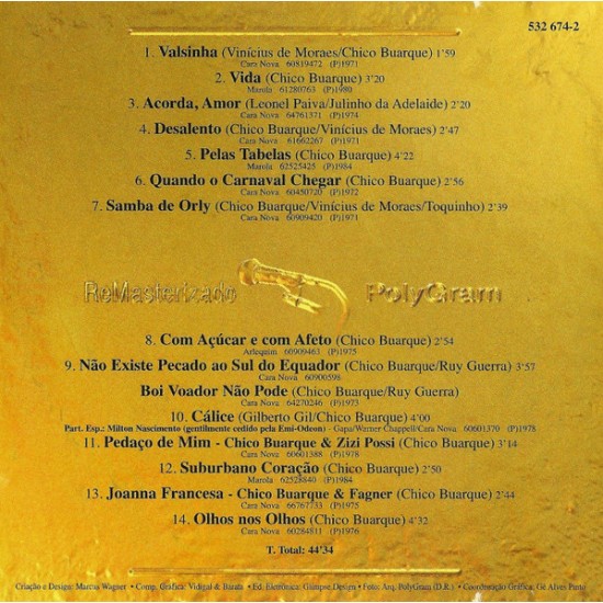 Cd Chico Buarque, Coleção Obras-Primas