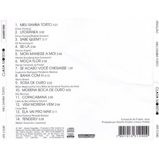 Cd Clara Moreno, Meu Samba Torto, 2007