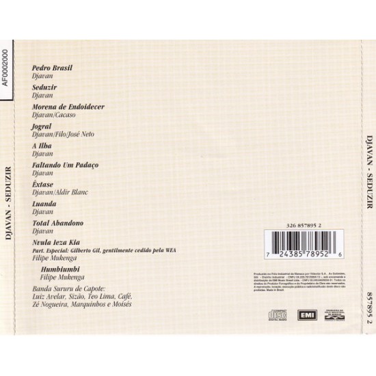 Cd Djavan, Seduzir, 1997