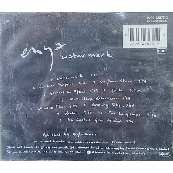 Cd Enya, Watermark, Importado França Cd Enya, Watermark, Importado França