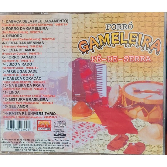 Cd Forró Gameleira, Forró Pé-de-Serra Cd Forró Gameleira, Forró Pé-de-Serra