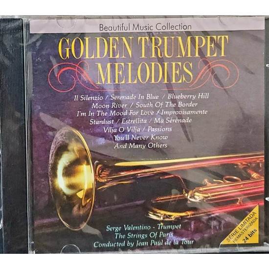Cd Golden Trumpet Melodies, Serge Valentino Trumpet, The Strings Of Paris, Conducted By Jean Paul de La Tour