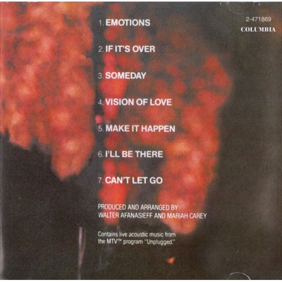 Cd Mariah Carey, MTV Unplugged Ep Cd Mariah Carey, MTV Unplugged Ep