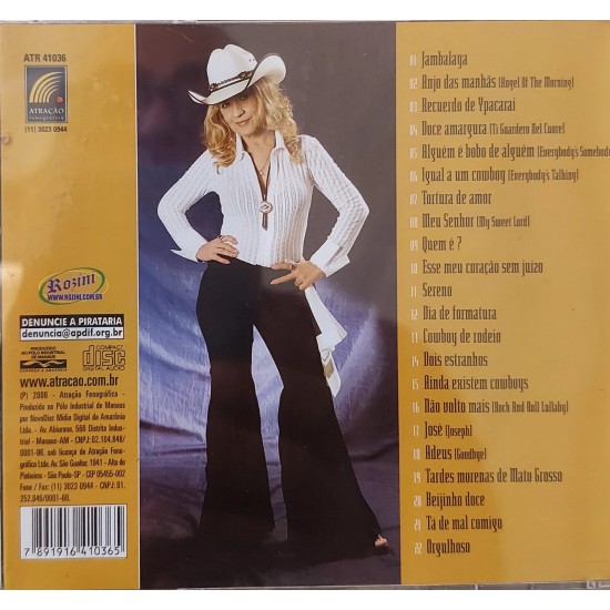 Cd Nalva Aguiar, Meus Grandes Sucessos, 2 CDs em 1 com 22 Faixas