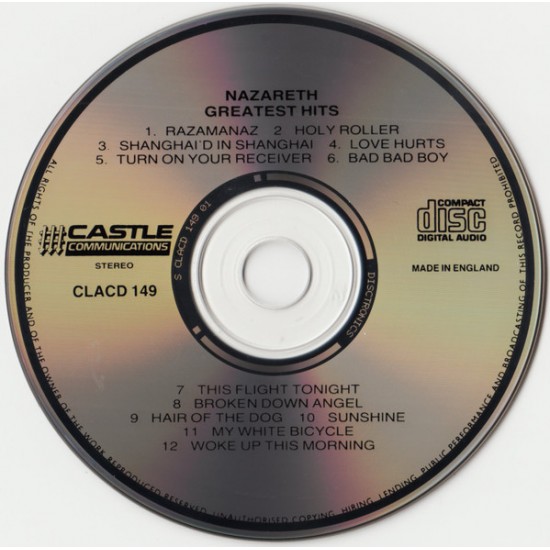 Cd Nazareth, Greatest Hits, Made In England Cd Nazareth, Greatest Hits, Made In England