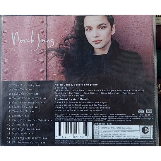 Cd Norah Jones, Come Away With Me, Duplo Cd Norah Jones, Come Away With Me, Duplo
