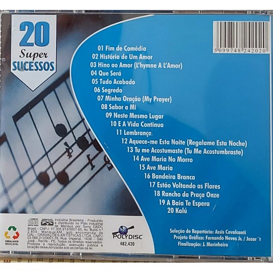 Cd Nubia Lafayette Interpreta Dalva de Oliveira, 20 Super Sucessos