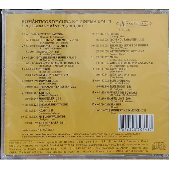 Cd Românticos de Cuba no Cinema, Volume 2, Orquestra Românticos de Cuba Cd Românticos de Cuba no Cinema, Volume 2, Orquestra Românticos de Cuba