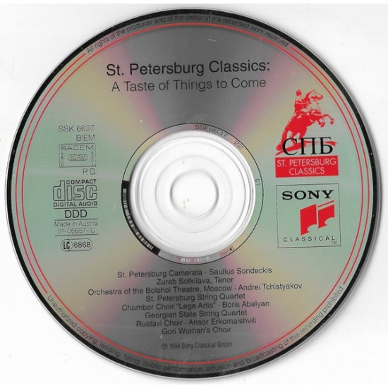 Cd St. Petersburgo Classics, A Taste Of Things To Come Cd St. Petersburgo Classics, A Taste Of Things To Come