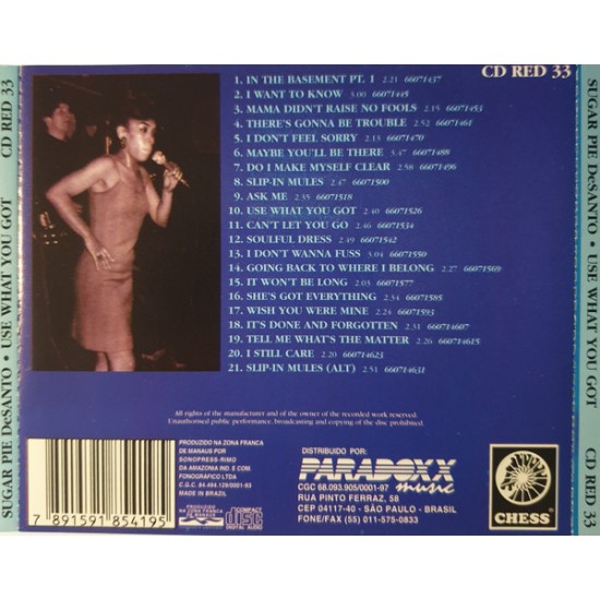 Cd Sugar Pie DeSanto, Use What You Got