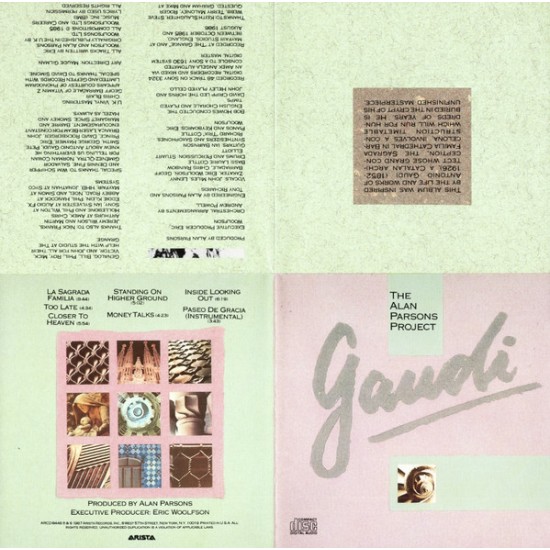 Cd The Alan Parsons Project, Gaudi, Arista, 1987, Importado USA