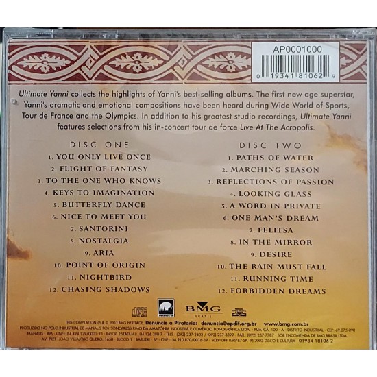 Cd Yanni, Ultimate, 2003 - Lacrado
