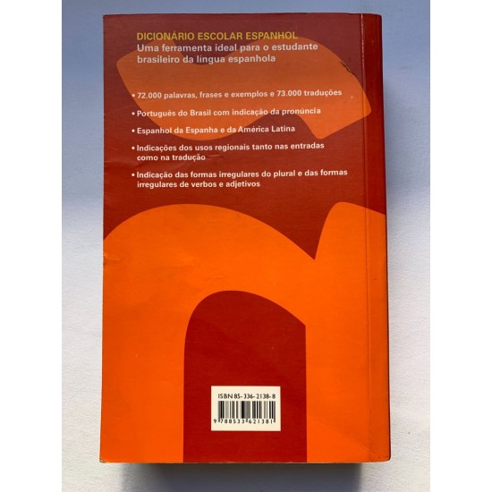 Dicionário Escolar Espanhol, Espanhol-Português, Português-Espanhol