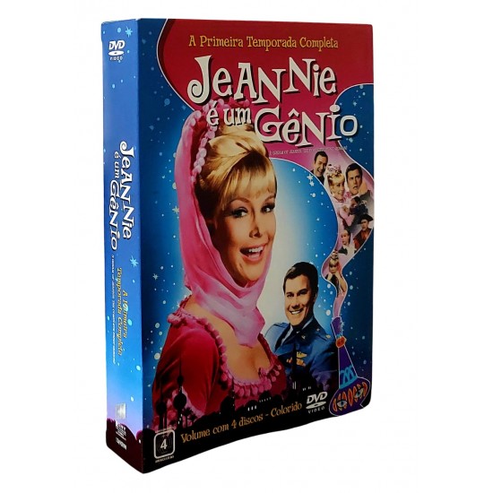 Dvd Jeannie é Um Gênio, A Primeira Temporada Completa, Volume com 4 Discos, Colorido Dvd Jeannie é Um Gênio, A Primeira Temporada Completa, Volume com 4 Discos, Colorido