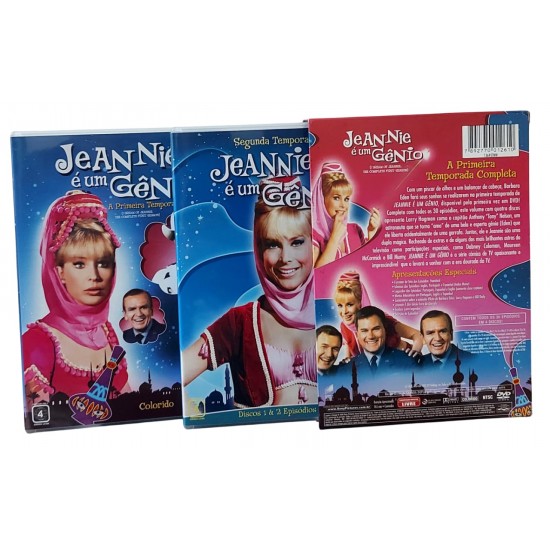Dvd Jeannie é Um Gênio, A Primeira Temporada Completa, Volume com 4 Discos, Colorido Dvd Jeannie é Um Gênio, A Primeira Temporada Completa, Volume com 4 Discos, Colorido