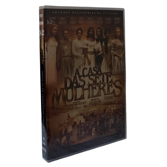 Dvd Minisserie A Casa das Sete Mulheres, Partes 1 e 2, Grandes Minisséries da Rede Globo - Lacrado