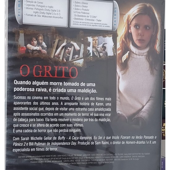 Dvd O Grito, Edição Especial, Versão do Diretor sem Cortes, Sarah Michelle Gellar Dvd O Grito, Edição Especial, Versão do Diretor sem Cortes, Sarah Michelle Gellar