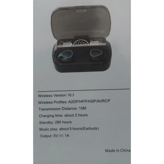 Fone de Ouvido Bluetooth 5.3, Mostrador Digital