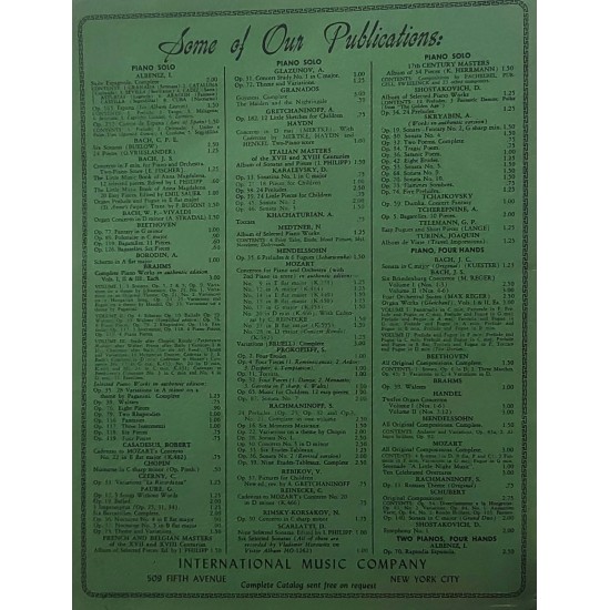 Kabalevsky, Sonatina Num 1 in C Major, Opus 13 For Piano