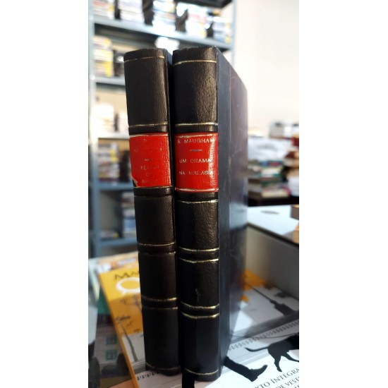 Kit 2 Livros W. Somerset Maugham, Um Drama na Malásia, Férias de Natal. Volumes com Capa em Couro e Lombada em Vermelho, Editora Globo