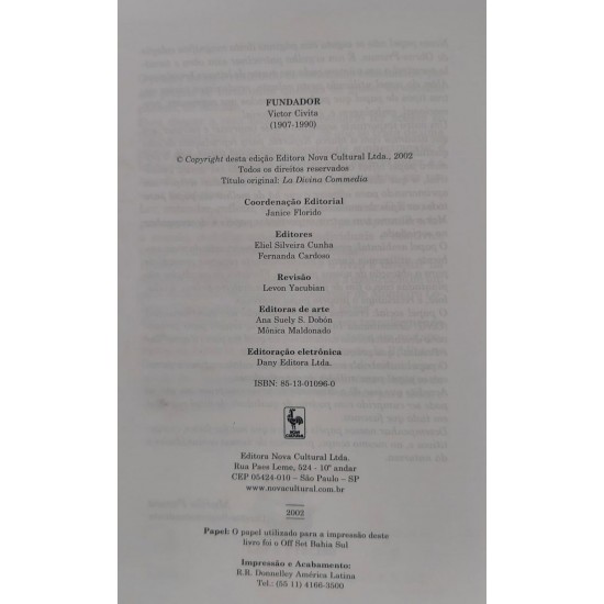 A Divina Comédia, Dante Alighieri, Capa de Luxo com Letras Douradas