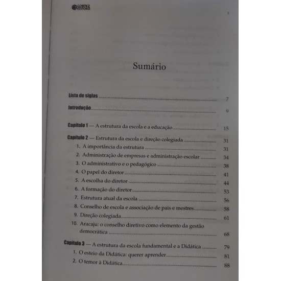 Crítica da Estrutura da Escola, Vitor Henrique Paro, Cortez Editora
