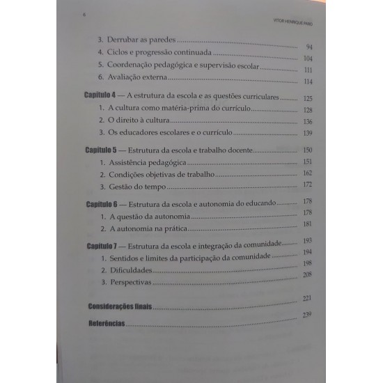 Crítica da Estrutura da Escola, Vitor Henrique Paro, Cortez Editora