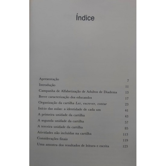 Ler Escrever Contar, Construção de Cartilhas para Alfabetização de Adultos, Regina Hara