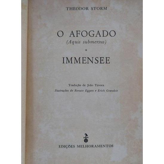 O Afogado, Aquis Submersus, Immensee, Theodor Storm, Tradução de João Távora, Capa de Couro, Edição 1955
