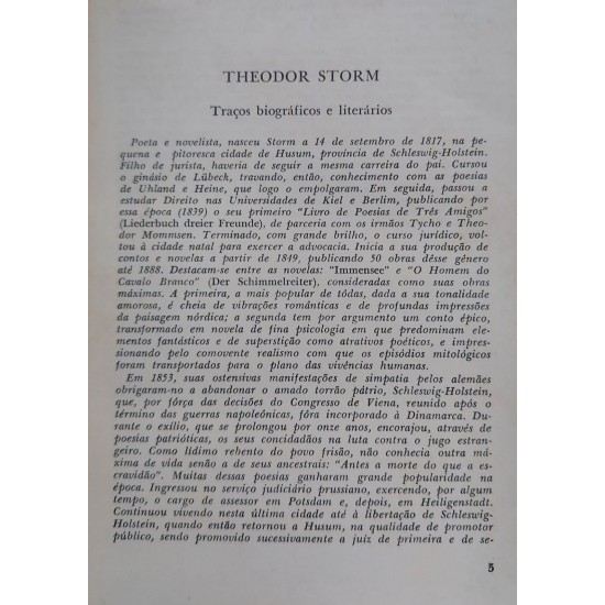 O Afogado, Aquis Submersus, Immensee, Theodor Storm, Tradução de João Távora, Capa de Couro, Edição 1955