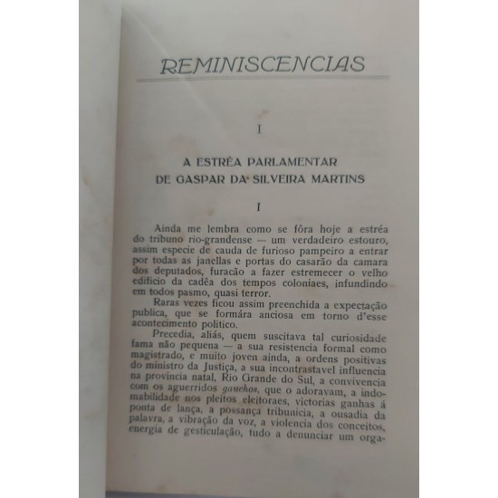 Reminiscências, Visconde de Taunay, Edição 1923, Companhia Melhoramentos