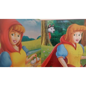 Livro Quebra-Cabeça, Chapeuzinho Vermelho, 96 Peças - Completo Livro Quebra-Cabeça, Chapeuzinho Vermelho, 96 Peças - Completo