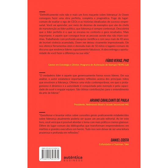 Mitos da Liderança, Descubra Por Que Quase Tudo que Você Ouviu Sobre Liderança é Mito, Jo Owen