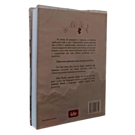 O Livro dos Espíritos, Allan Kardec. Contendo Índice Analítico dos Assuntos com 265 Verbetes