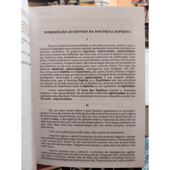O Livro dos Espíritos, Allan Kardec. Contendo Índice Analítico dos Assuntos com 265 Verbetes