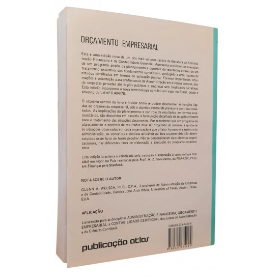Orçamento Empresarial, Glenn A. Welsch