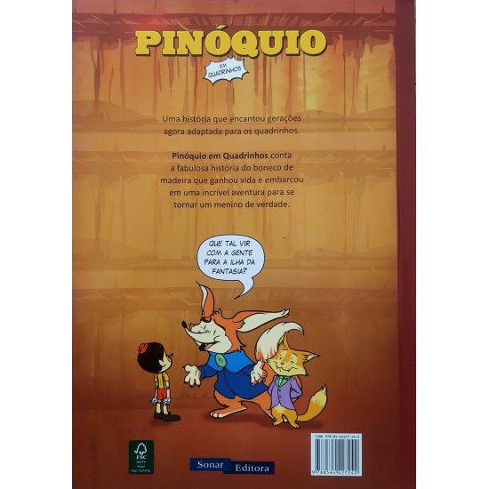 Pinóquio em Quadrinhos, Adaptação do Clássico da Literatura de Carlo Collodi