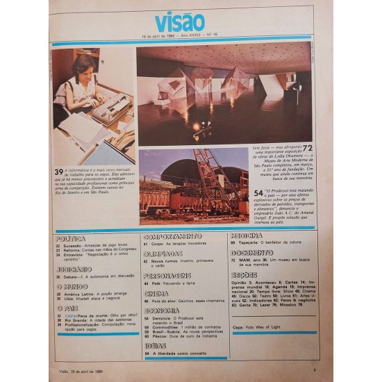 Revista Visão Numero 16, Pena de Morte, Olho por Olho, 16/04/84