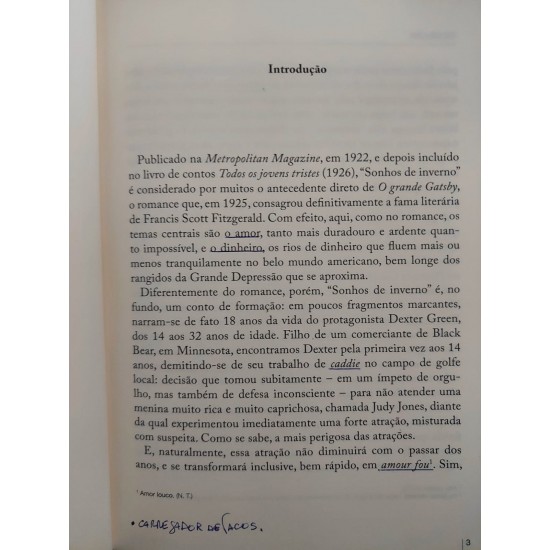 Sonhos de Inverno, Winter Dreams, F. Scott Fitzgerald, Livros Bilingues, Inglês com Clássicos da Literatura