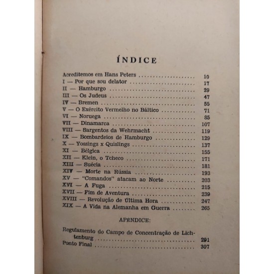Só Meu Sangue é Alemão. Confissões de Hans Peters, Marinheiro de Hitler, David Nasser, Edição 1944